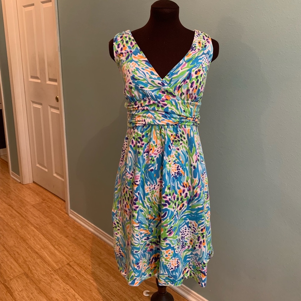 Lily Pulitzer wrap top dress EUC LN